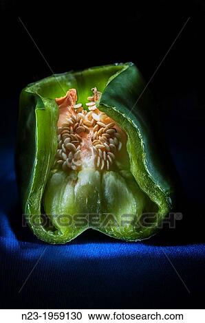 Stock Image - GREEN PEPPER, VALENCIA, SPAIN.. Fotosearch