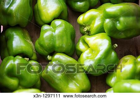 Stock Image - Green peppers. Fotosearch