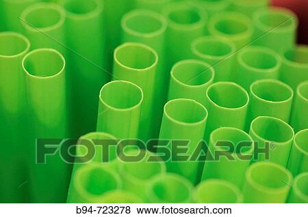Stock Photo - Green straws. Fotosearch