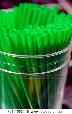 Green straws View Large Photo Image Stock Photograph - Green straws. Fotosearch