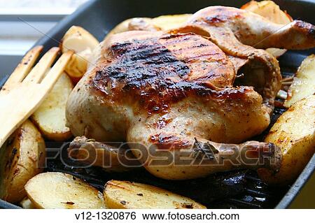 grilled chicken with Potato View Large Photo Image Stock Photograph - grilled chicken with Potato. Fotosearch