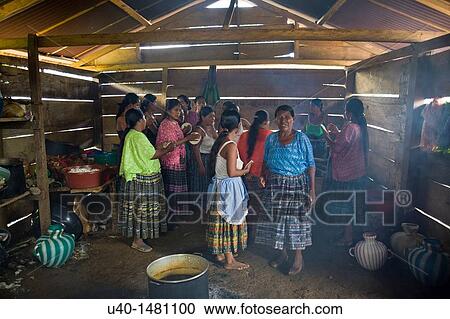 Group of Maya Women making tortillas View Large Photo Image Stock Image - Group of Maya Women making tortillas. Fotosearch