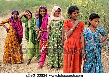 group of rural young girls, Kutch district, Gujarat, India, South Asia. View Large Photo Image Picture - group of rural young girls, Kutch district, Gujarat, India, South Asia.. Fotosearch