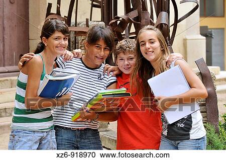 group of students outside a historic building View Large Photo Image Stock Image - group of students outside a historic building. Fotosearch