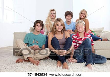 Group of teenagers looking to camera View Large Photo Image Picture - Group of teenagers looking to camera. Fotosearch