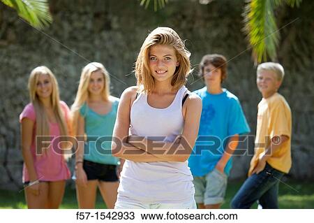 Stock Image - Group of Teenagers. Fotosearch