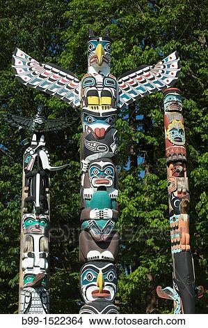 GROUP OF TOTEM POLES TOTEM PARK BROCKTON POINT STANLEY PARK VANCOUVER BRITISH COLUMBIA CANADA View Large Photo Image Picture - GROUP OF TOTEM POLES TOTEM PARK BROCKTON POINT STANLEY PARK VANCOUVER BRITISH COLUMBIA CANADA. Fotosearch