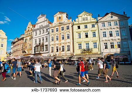 Group of tourists Staromestske namesti the old town square Prague Czech Republic Europe View Large Photo Image Stock Image - Group of tourists Staromestske namesti the old town square Prague Czech Republic Europe. Fotosearch