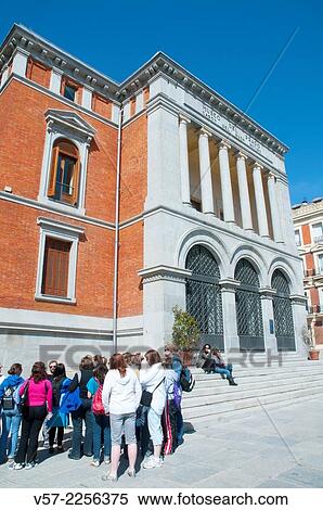 Group of visitors next to the Cason del Buen Retiro. The Prado Museum, Madrid, Spain. View Large Photo Image Stock Photography - Group of visitors next to the Cason del Buen Retiro. The Prado Museum, Madrid, Spain.. Fotosearch
