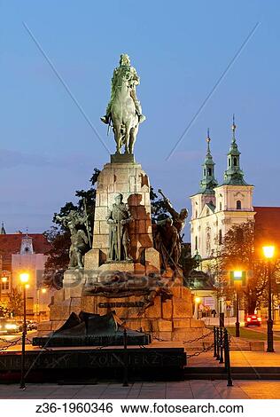 Stock Photograph - Grunwald Monument, Krakow, Poland.. Fotosearch