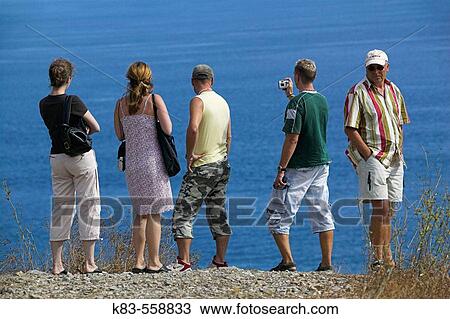 Grupo de turistas en mirador del paraje Natural de Maro-Cerro Gordo, Malaga, Andalucia, Espaa. View Large Photo Image Stock Image - Grupo de turistas en mirador del paraje Natural de Maro-Cerro Gordo, Malaga, Andalucia, Espaa.. Fotosearch