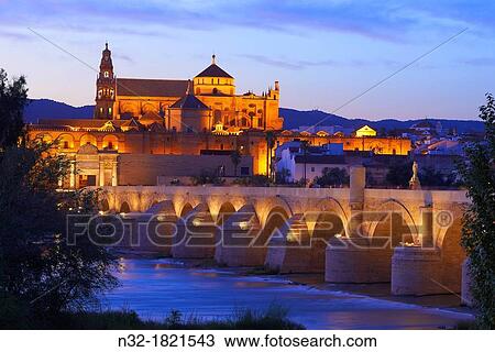 Guadalquivir river, Roman bridge and Mosque-Cathedral, C? rdoba Andalusia Spain. View Large Photo Image Stock Image - Guadalquivir river, Roman bridge and Mosque-Cathedral, C? rdoba Andalusia Spain.. Fotosearch