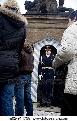 guards on the Castle of Prague, Czech Republic View Large Photo Image Stock Photo - guards on the Castle of Prague, Czech Republic. Fotosearch