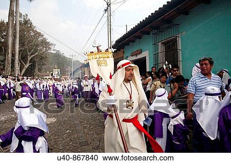 Guatemala, Antigua, Holy week, Man in procession (MR) View Large Photo Image Stock Image - Guatemala, Antigua, Holy week, Man in procession (MR). Fotosearch