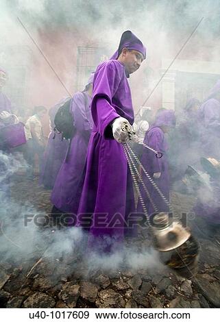 Guatemala, Hoy week, incense carrier View Large Photo Image Stock Photo - Guatemala, Hoy week, incense carrier. Fotosearch