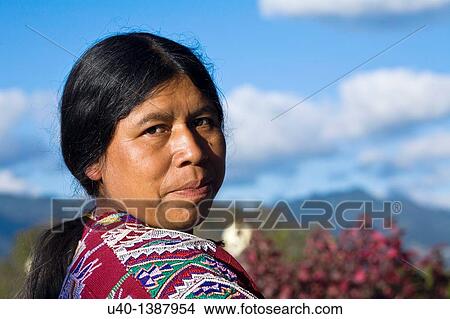Guatemala, portrait of a Maya woman View Large Photo Image Picture - Guatemala, portrait of a Maya woman. Fotosearch