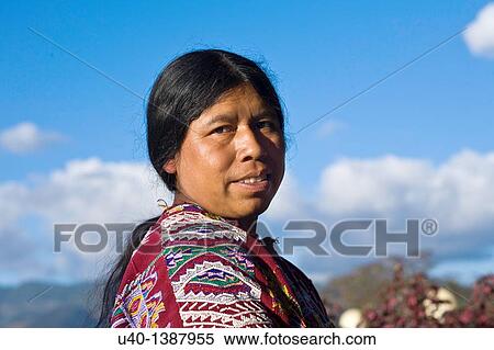 Guatemala, portrait of a Maya woman View Large Photo Image Stock Photography - Guatemala, portrait of a Maya woman. Fotosearch