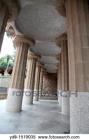 Guell Park, by Antoni Gaudi, Barcelona, Spain View Large Photo Image Stock Photography - Guell Park, by Antoni Gaudi, Barcelona, Spain. Fotosearch
