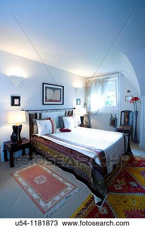 Guesthouse bedroom in Brittany. France View Large Photo Image Stock Image - Guesthouse bedroom in Brittany. France. Fotosearch