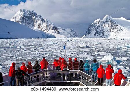 Guests from the Lindblad Expedition ship National Geographic Explorer enjoy the Lemaire Channel in Antarctica View Large Photo Image Stock Photo - Guests from the Lindblad Expedition ship National Geographic Explorer enjoy the Lemaire Channel in Antarctica. Fotosearch