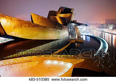 Guggenheim Museum by Frank O. Gehry. Bilbao, Biscay. Euskadi, Spain View Large Photo Image Stock Photography - Guggenheim Museum by Frank O. Gehry. Bilbao, Biscay. Euskadi, Spain. Fotosearch