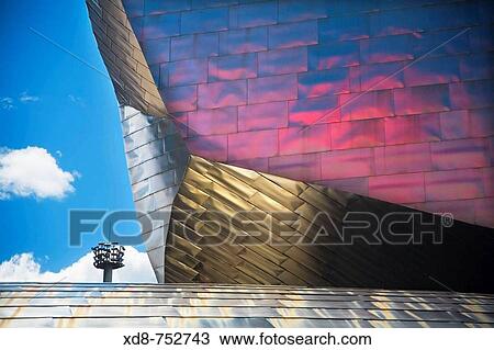 Stock Image - Guggenheim Museum of art Front view detail Bilbao Biscay Basque Country Spain Europe. Fotosearch