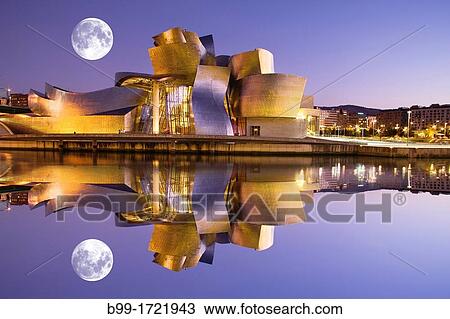 GUGGENHEIM MUSEUM OF MODERN ART NERVION RIVER BILBAO BASQUE COUNTRY SPAIN View Large Photo Image Stock Image - GUGGENHEIM MUSEUM OF MODERN ART NERVION RIVER BILBAO BASQUE COUNTRY SPAIN. Fotosearch