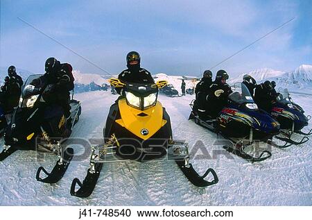 Guided ski-doo party Longyearbyen Spitsbergen Island Svalbard Norwegian Arctic View Large Photo Image Stock Image - Guided ski-doo party Longyearbyen Spitsbergen Island Svalbard Norwegian Arctic. Fotosearch