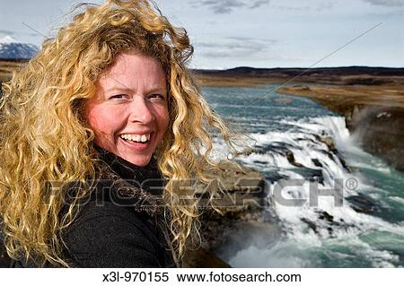 Gullfoss waterfall Iceland View Large Photo Image Stock Photography - Gullfoss waterfall Iceland. Fotosearch
