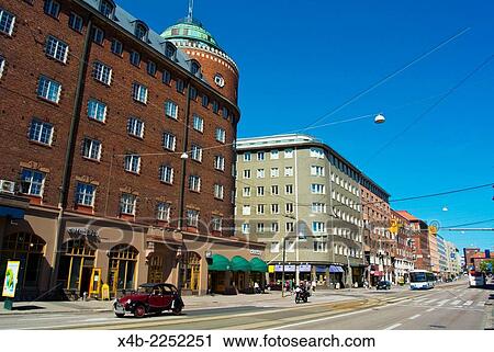 H? meentie street, Kallio district, Helsinki, Finland, Europe. View Large Photo Image Stock Image - H? meentie street, Kallio district, Helsinki, Finland, Europe.. Fotosearch