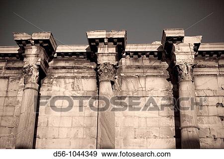 Hadrian's Library in Ancient Agora of Athens. Greece View Large Photo Image Stock Photo - Hadrian's Library in Ancient Agora of Athens. Greece. Fotosearch