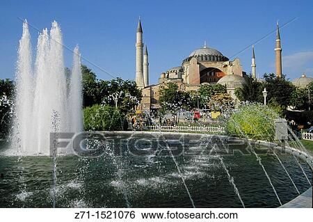 Stock Photograph - Hagia Sophia former mosque, Istanbul, Turkey. Fotosearch