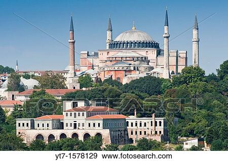 Stock Photo - Hagia Sophia seen from the Bosporus, Istanbul, Turkey. Fotosearch