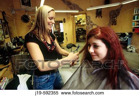 Hairdresser, hairdressing saloon. View Large Photo Image Stock Photography - Hairdresser, hairdressing saloon.. Fotosearch