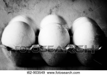 Stock Photo - Half a dozen eggs Textured Monocolor. Fotosearch