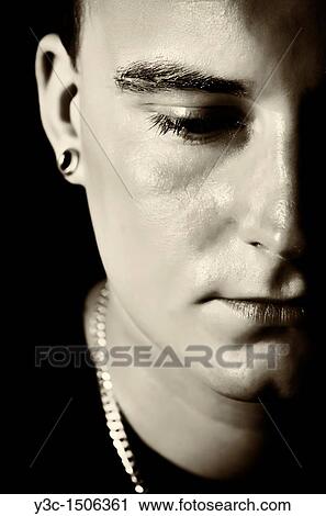 Half face of young man View Large Photo Image Stock Image - Half face of young man. Fotosearch