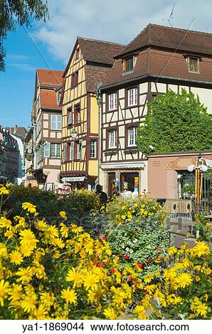 Half-Timbered houses on Place de l? ancienne Douane, Quartier des tanneurs, Colmar, Haut-Rhin, Alsace, France View Large Photo Image Picture - Half-Timbered houses on Place de l? ancienne Douane, Quartier des tanneurs, Colmar, Haut-Rhin, Alsace, France. Fotosearch