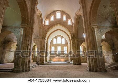 Hall in the historic monastery of Fontenay, Burgundy, France, Europe View Large Photo Image Picture - Hall in the historic monastery of Fontenay, Burgundy, France, Europe. Fotosearch