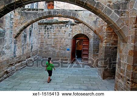 Stock Image - Hall of Castle-Palace, Valderrobres, Teruel province, Aragon, Spain. Fotosearch
