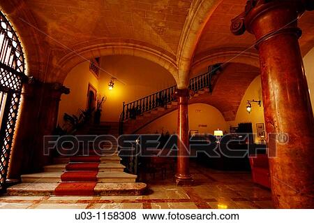 Hall Of The Hotel Born Palma De Mallorca Majorca Island Balearic Islands Spain Stock Photo - 