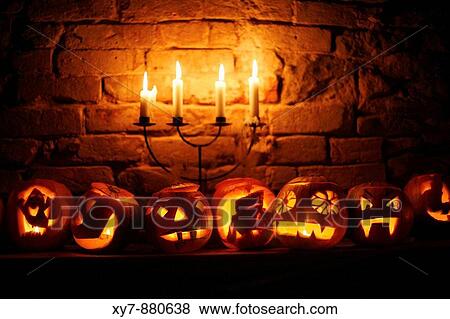 Halloween pumpkins View Large Photo Image Stock Photo - Halloween pumpkins. Fotosearch