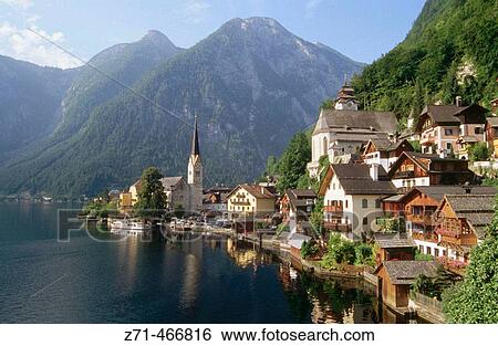 Hallstartt. Salkhammergut. Austria. View Large Photo Image Stock Photograph - Hallstartt. Salkhammergut. Austria.. Fotosearch