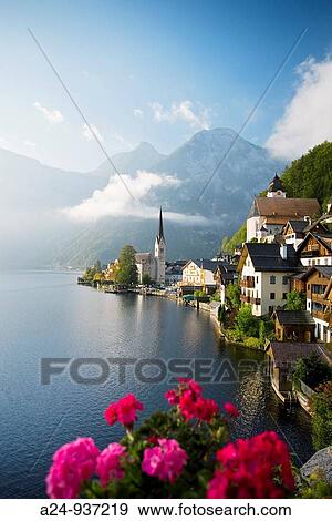 Hallstatt, Austria View Large Photo Image Stock Photo - Hallstatt, Austria. Fotosearch