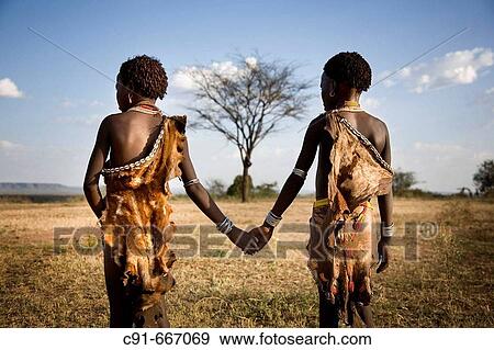 Hamer girls. South Ethiopia. African people View Large Photo Image Stock Photo - Hamer girls. South Ethiopia. African people. Fotosearch