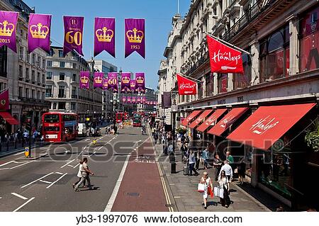 Stock Photograph - Hamleys Toy Shop, Regent Street, London, England.. Fotosearch