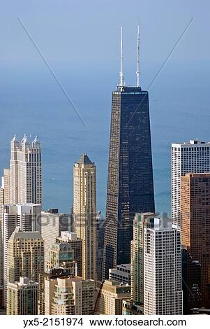 Picture - Hancock Observatory building in Chicago.. Fotosearch