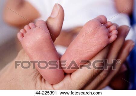 Hand holding feet of newborn baby View Large Photo Image Stock Image - Hand holding feet of newborn baby. Fotosearch