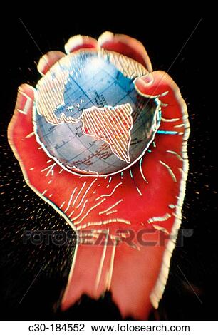 Hand holding world View Large Photo Image Stock Image - Hand holding world. Fotosearch