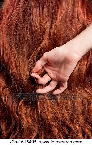 Hand in long red hair View Large Photo Image Stock Photography - Hand in long red hair. Fotosearch