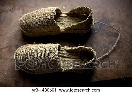 Hand made hemp sandals in El Gastor village in the Sierra de Grazalema Natural Park, Cadiz province, Andalusia, Spain, april 26, 2011 View Large Photo Image Stock Image - Hand made hemp sandals in El Gastor village in the Sierra de Grazalema Natural Park, Cadiz province, Andalusia, Spain, april 26, 2011. Fotosearch